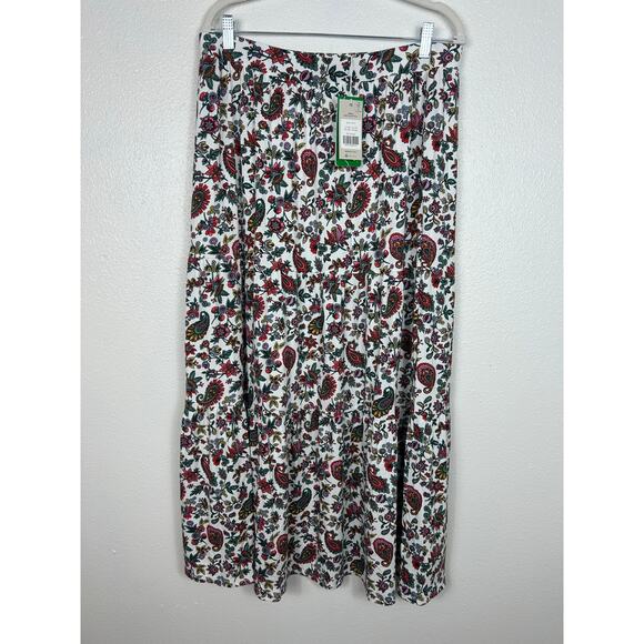 Boden NWT Jersey Maxi Skirt Multi Dandelion Paisley Sz 12R - Picture 3 of 9